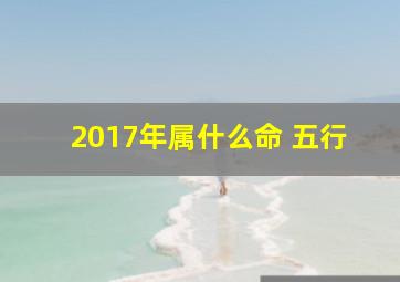 2017年属什么命 五行